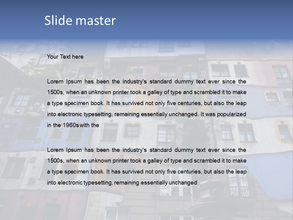 Hundertwasser House In Vienna PowerPoint Template