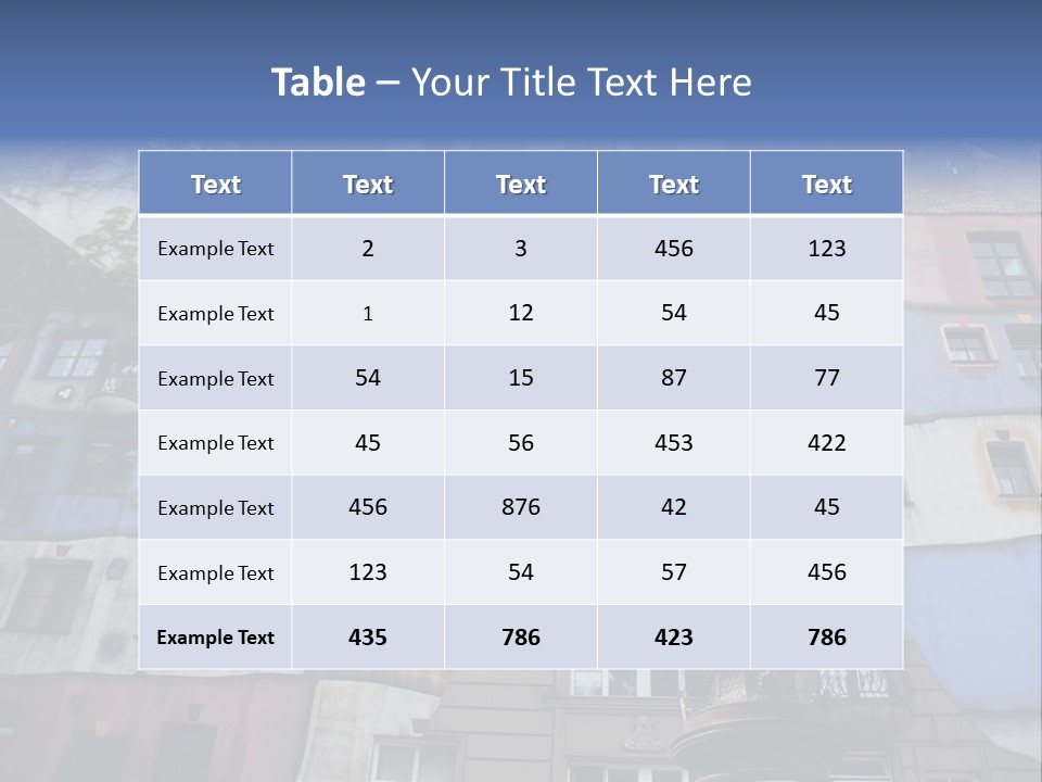 Hundertwasser House In Vienna PowerPoint Template
