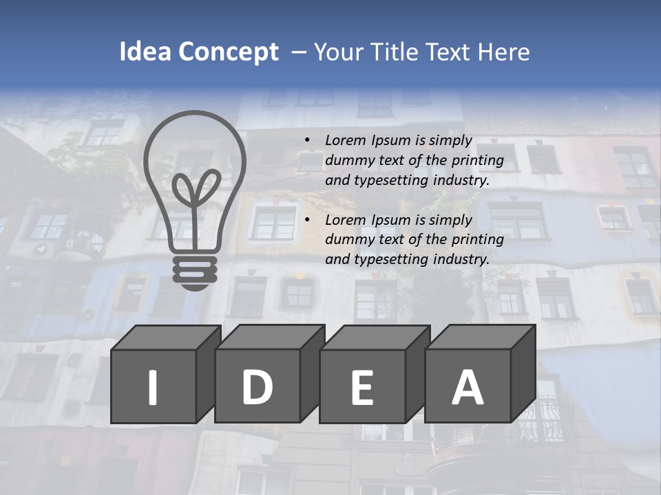 Hundertwasser House In Vienna PowerPoint Template