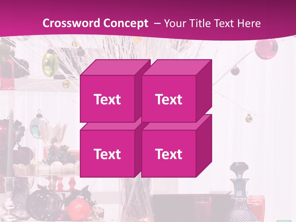 Bright Home Decoration With Pendants For Christmas PowerPoint Template