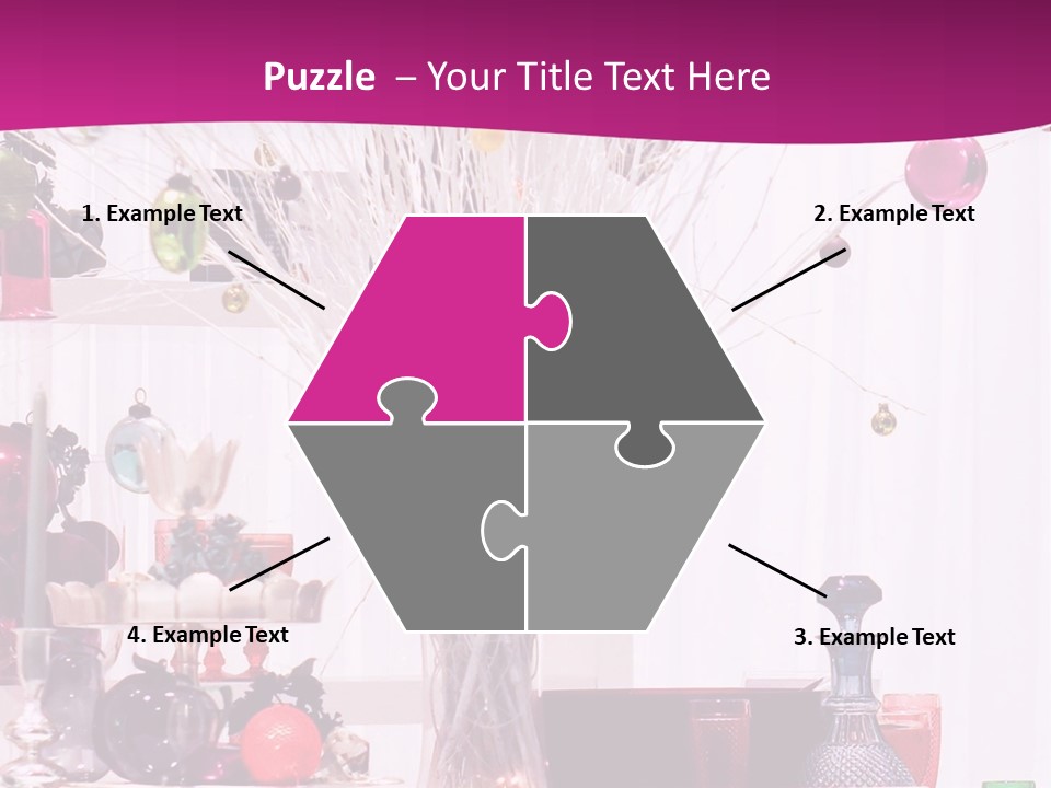 Bright Home Decoration With Pendants For Christmas PowerPoint Template