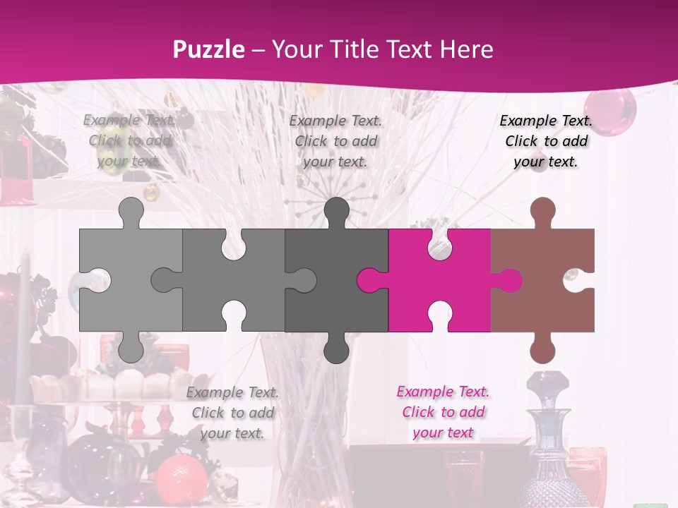 Bright Home Decoration With Pendants For Christmas PowerPoint Template