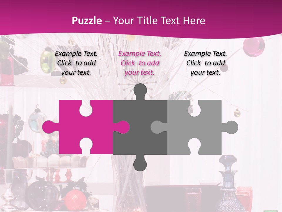 Bright Home Decoration With Pendants For Christmas PowerPoint Template