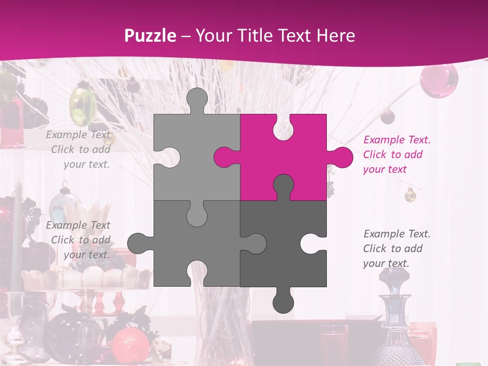 Bright Home Decoration With Pendants For Christmas PowerPoint Template