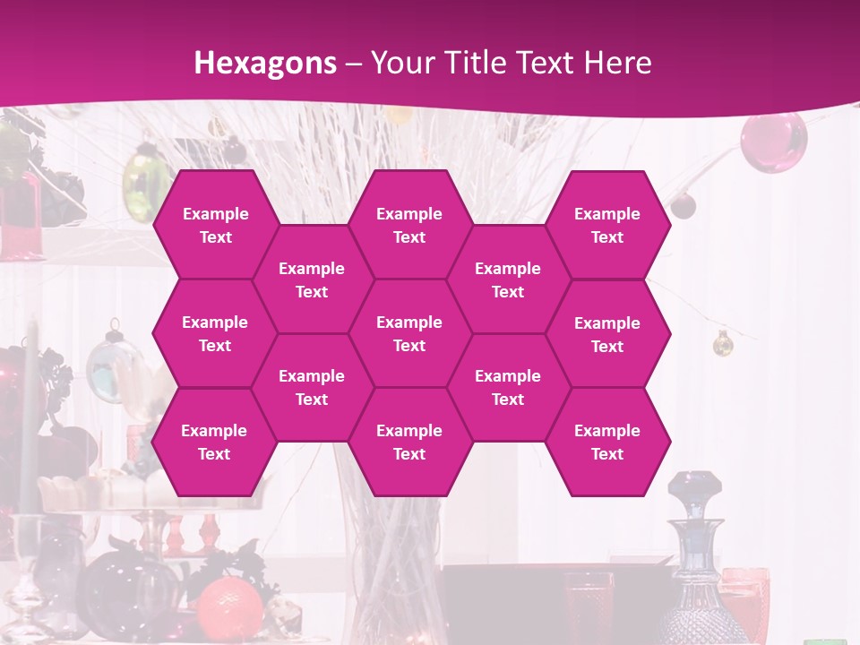 Bright Home Decoration With Pendants For Christmas PowerPoint Template