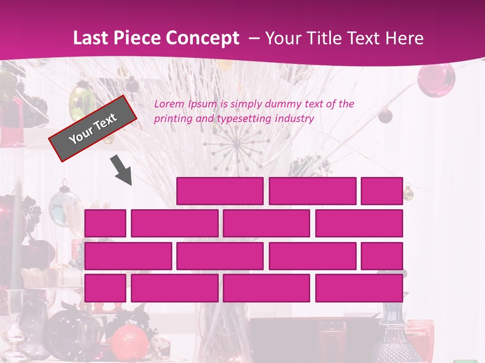 Bright Home Decoration With Pendants For Christmas PowerPoint Template