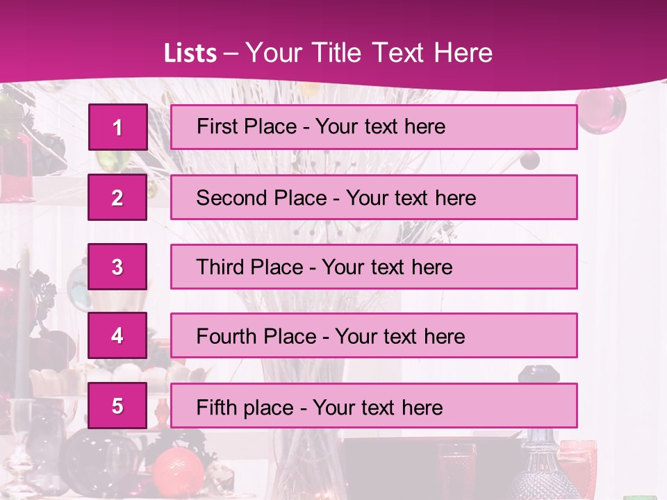 Bright Home Decoration With Pendants For Christmas PowerPoint Template