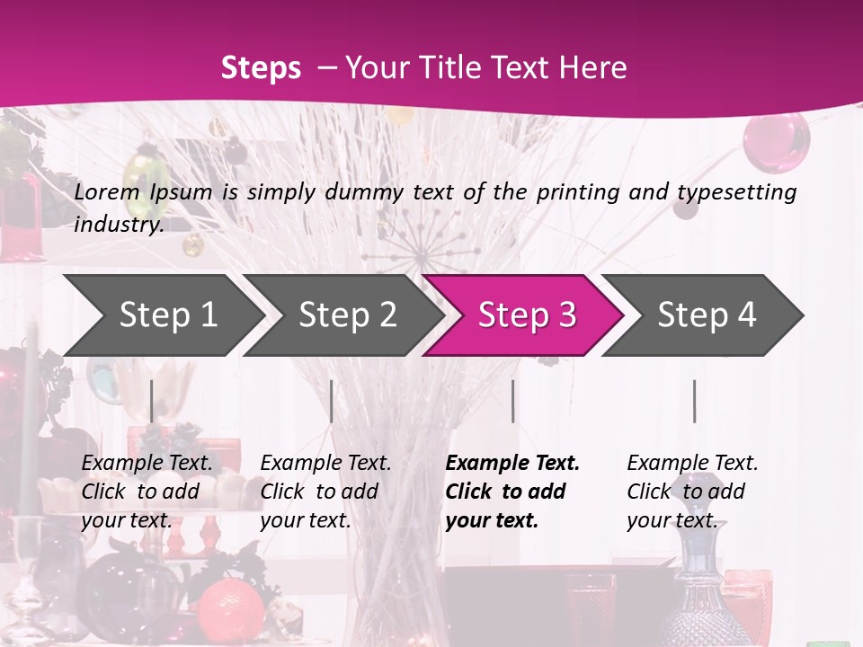 Bright Home Decoration With Pendants For Christmas PowerPoint Template