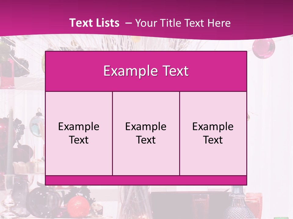 Bright Home Decoration With Pendants For Christmas PowerPoint Template