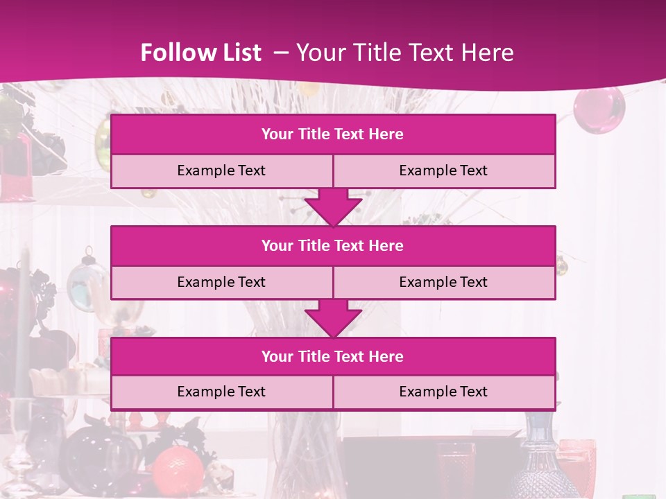 Bright Home Decoration With Pendants For Christmas PowerPoint Template