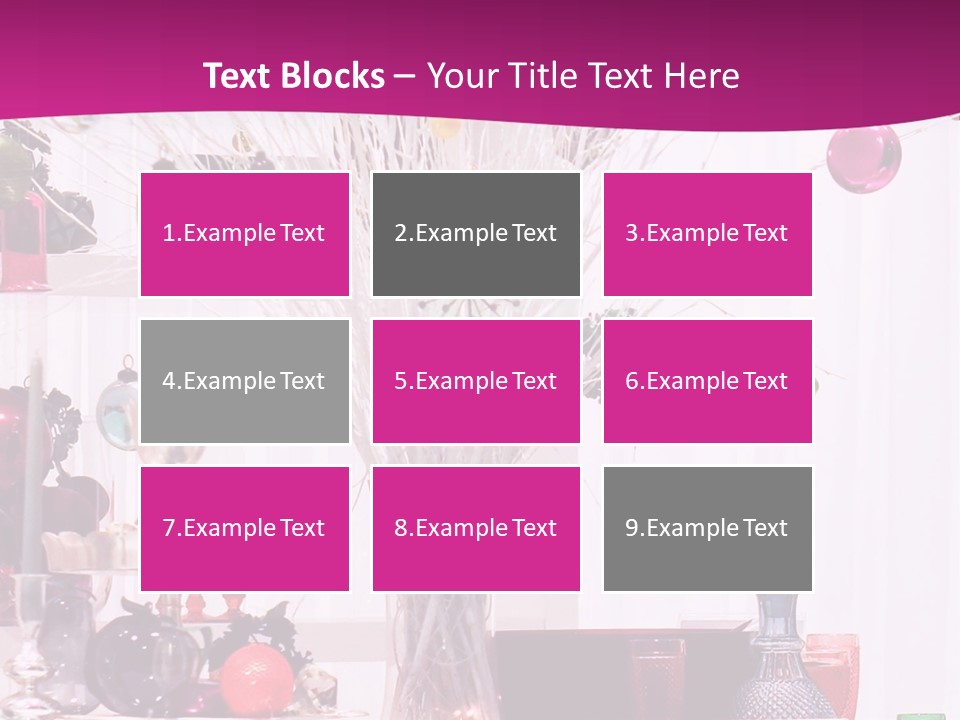 Bright Home Decoration With Pendants For Christmas PowerPoint Template