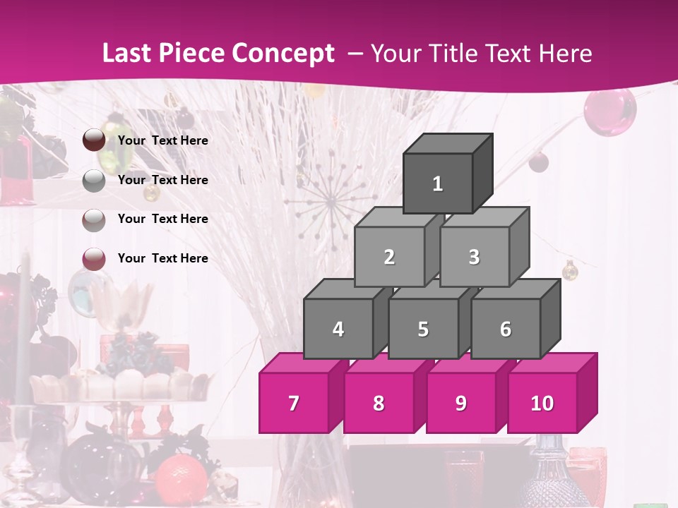 Bright Home Decoration With Pendants For Christmas PowerPoint Template