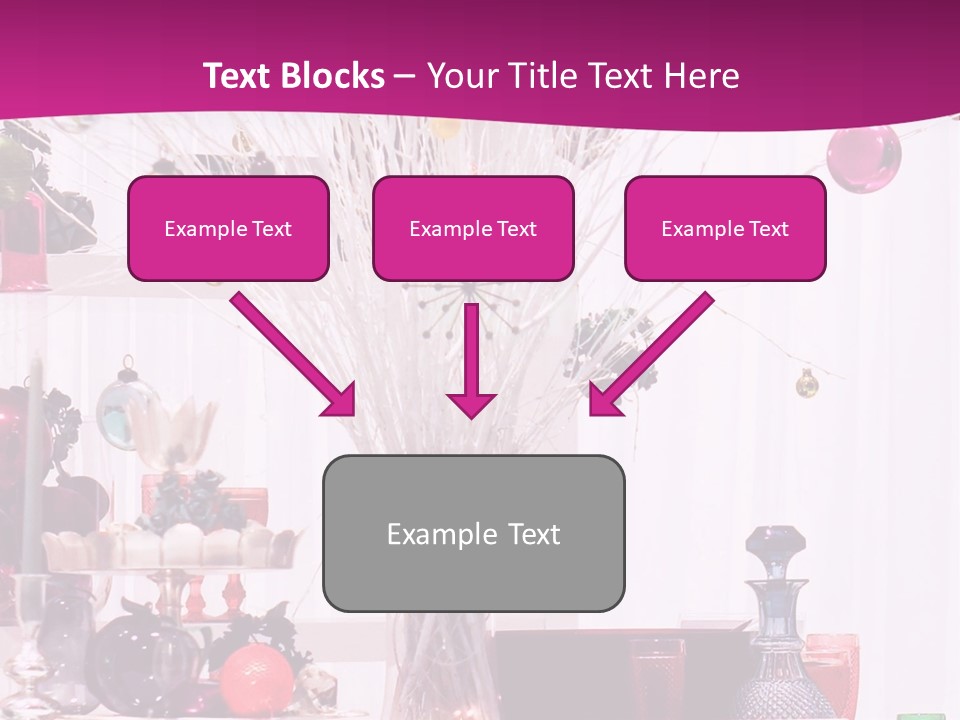 Bright Home Decoration With Pendants For Christmas PowerPoint Template