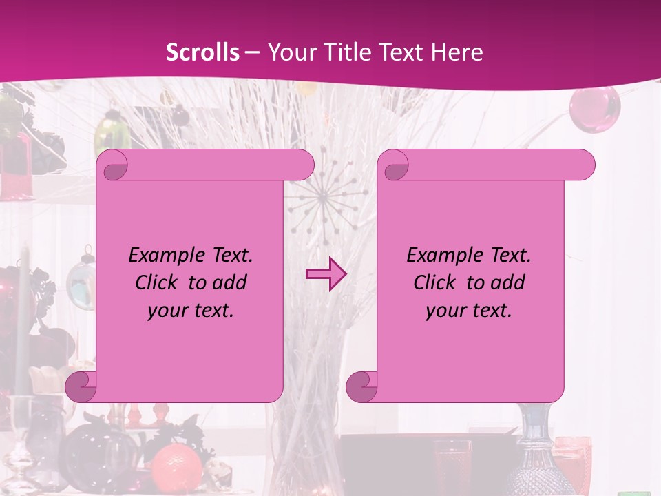 Bright Home Decoration With Pendants For Christmas PowerPoint Template