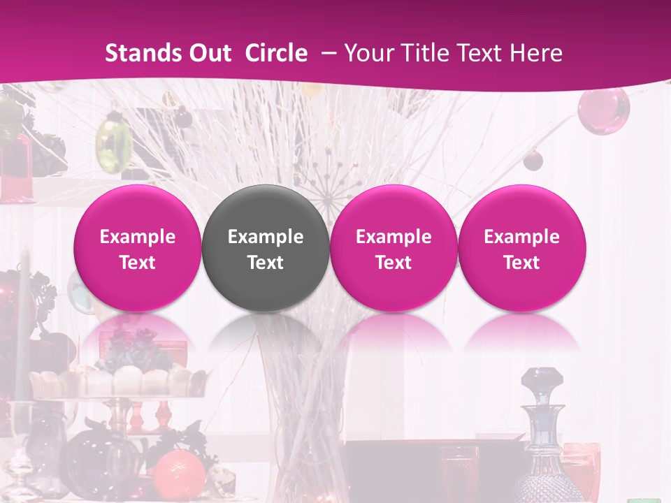 Bright Home Decoration With Pendants For Christmas PowerPoint Template