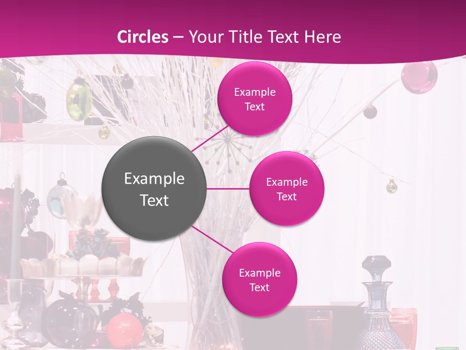 Bright Home Decoration With Pendants For Christmas PowerPoint Template