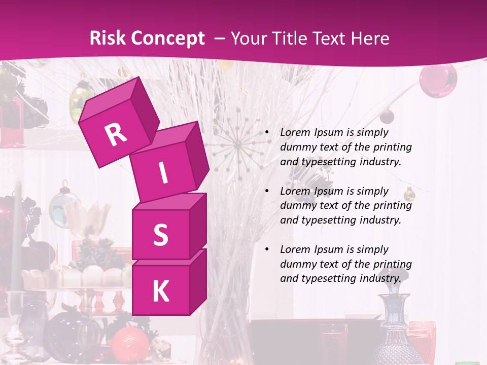 Bright Home Decoration With Pendants For Christmas PowerPoint Template