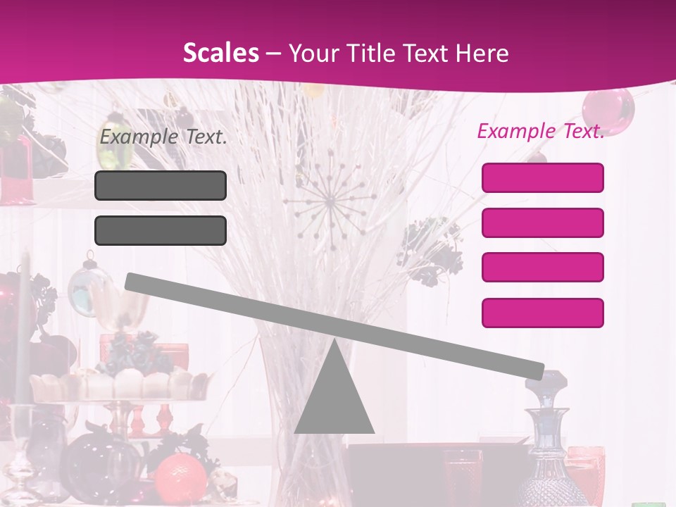 Bright Home Decoration With Pendants For Christmas PowerPoint Template