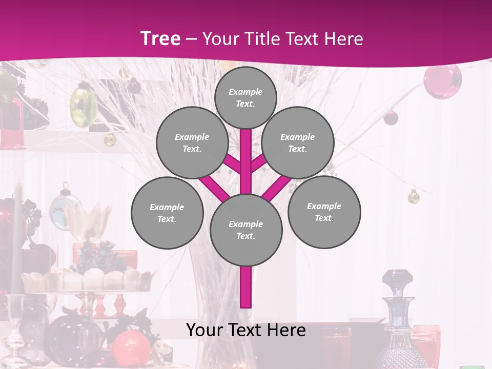 Bright Home Decoration With Pendants For Christmas PowerPoint Template