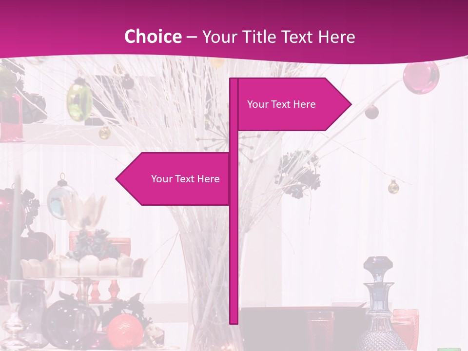 Bright Home Decoration With Pendants For Christmas PowerPoint Template