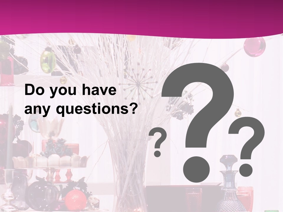 Bright Home Decoration With Pendants For Christmas PowerPoint Template