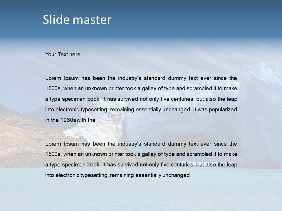 Bridge Of Ice In Perito Moreno Glacier, Patagonia, Argentina. PowerPoint Template