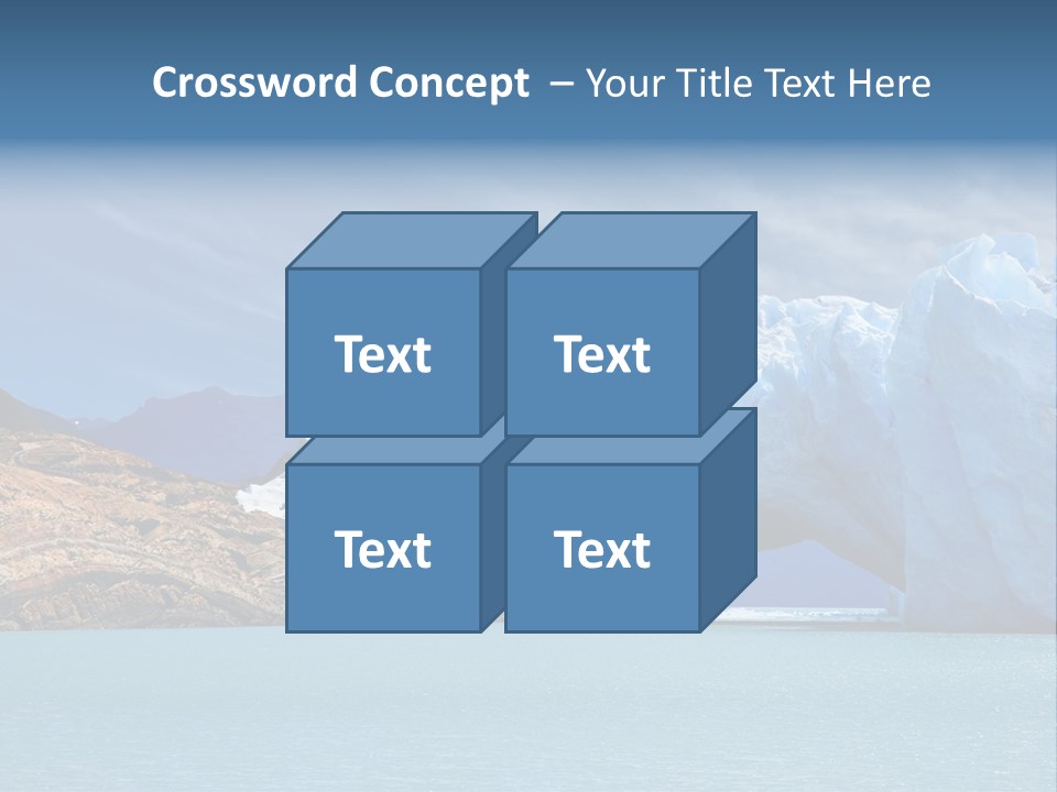 Bridge Of Ice In Perito Moreno Glacier, Patagonia, Argentina. PowerPoint Template
