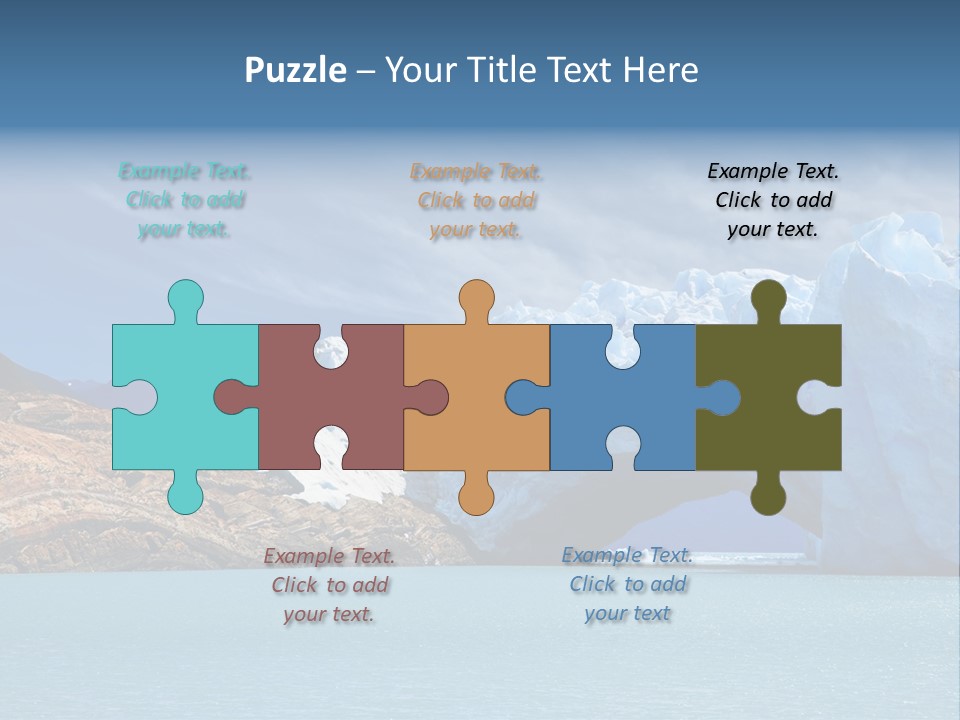 Bridge Of Ice In Perito Moreno Glacier, Patagonia, Argentina. PowerPoint Template