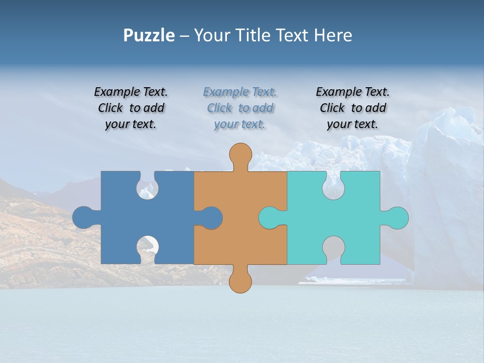 Bridge Of Ice In Perito Moreno Glacier, Patagonia, Argentina. PowerPoint Template