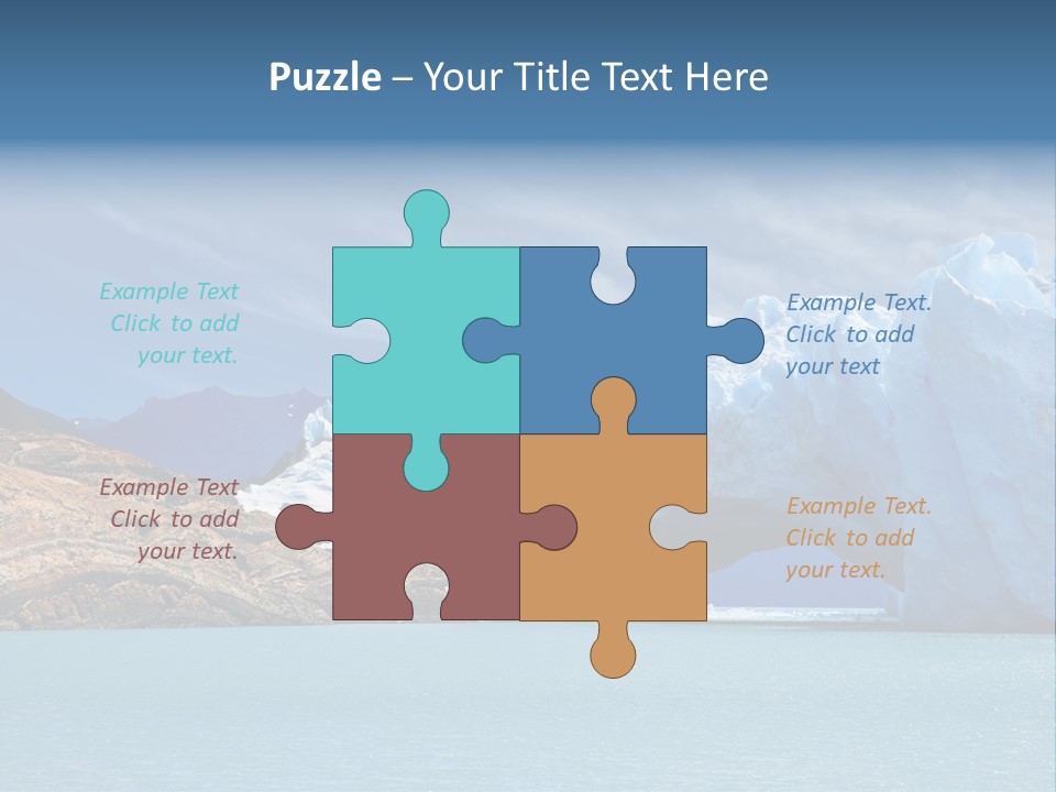 Bridge Of Ice In Perito Moreno Glacier, Patagonia, Argentina. PowerPoint Template