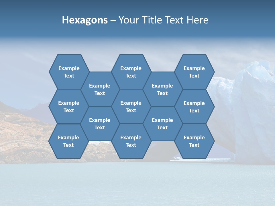 Bridge Of Ice In Perito Moreno Glacier, Patagonia, Argentina. PowerPoint Template