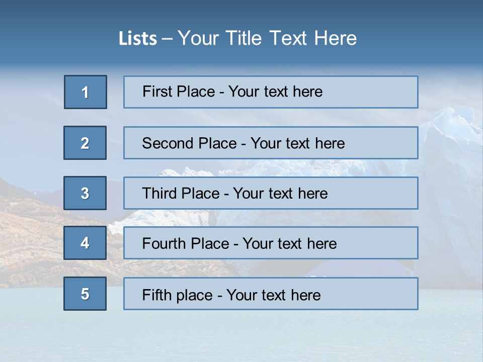 Bridge Of Ice In Perito Moreno Glacier, Patagonia, Argentina. PowerPoint Template