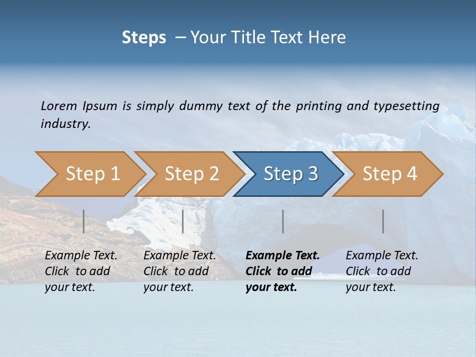 Bridge Of Ice In Perito Moreno Glacier, Patagonia, Argentina. PowerPoint Template