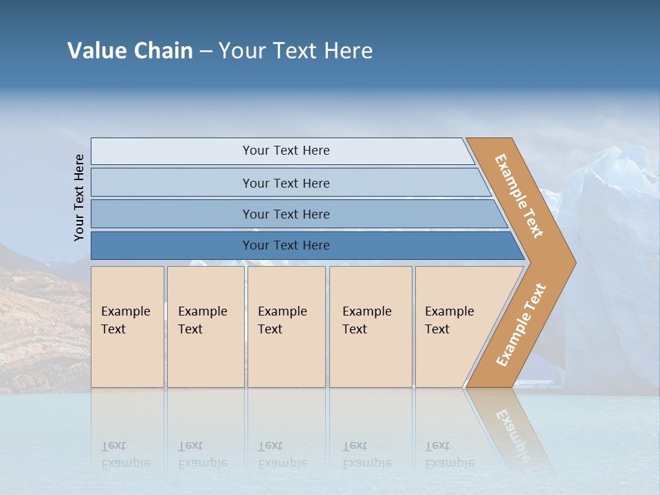Bridge Of Ice In Perito Moreno Glacier, Patagonia, Argentina. PowerPoint Template