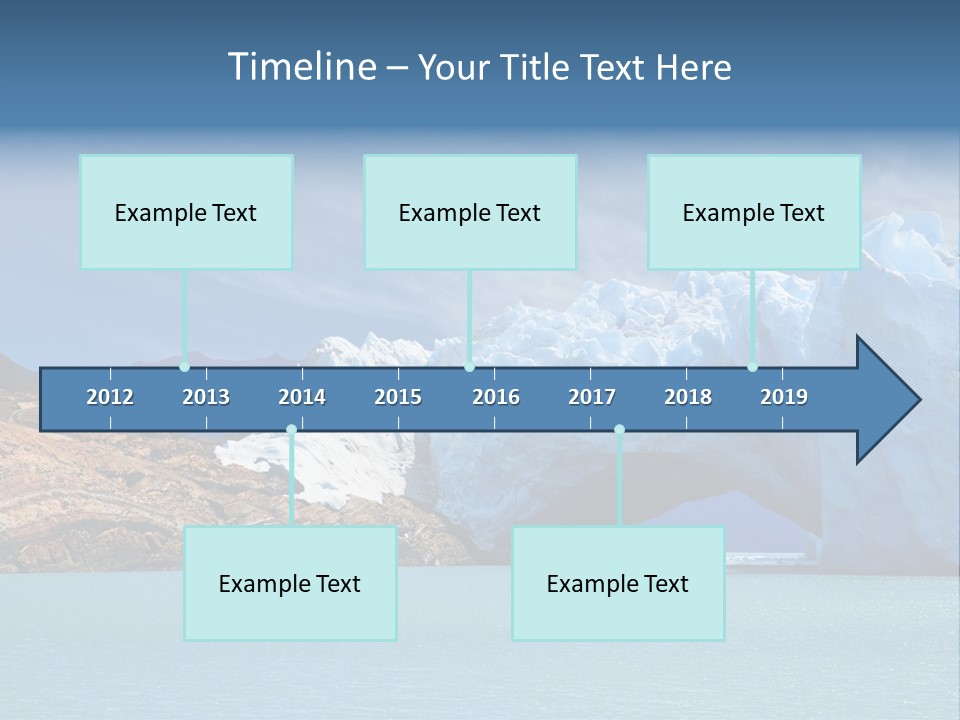 Bridge Of Ice In Perito Moreno Glacier, Patagonia, Argentina. PowerPoint Template