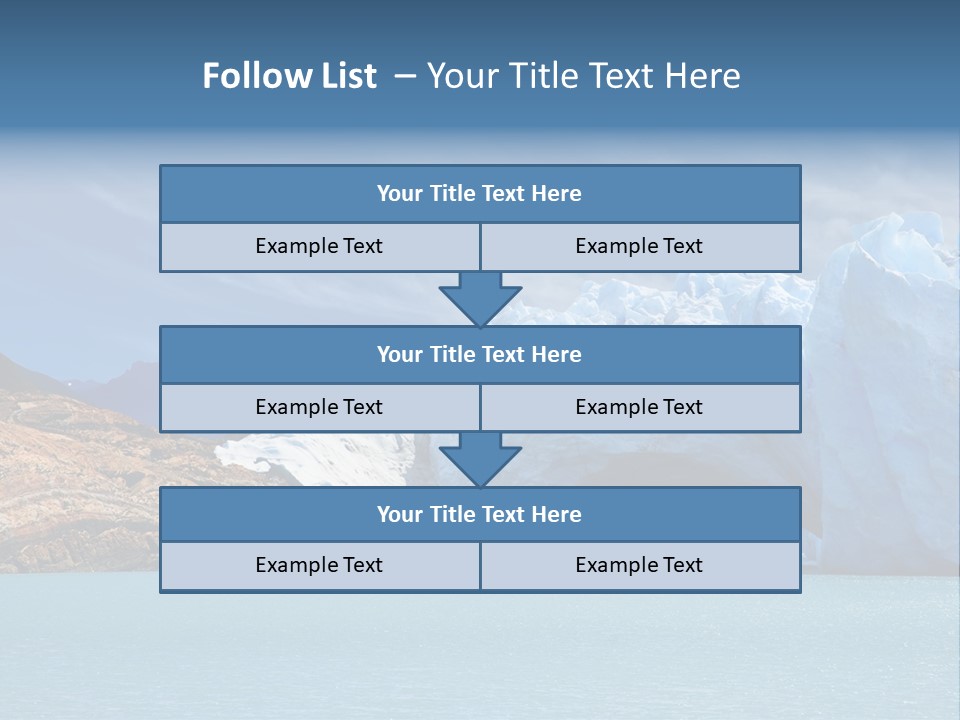 Bridge Of Ice In Perito Moreno Glacier, Patagonia, Argentina. PowerPoint Template