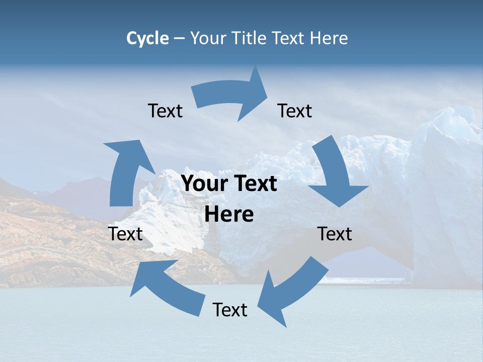 Bridge Of Ice In Perito Moreno Glacier, Patagonia, Argentina. PowerPoint Template