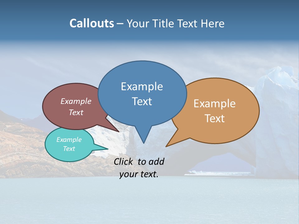 Bridge Of Ice In Perito Moreno Glacier, Patagonia, Argentina. PowerPoint Template