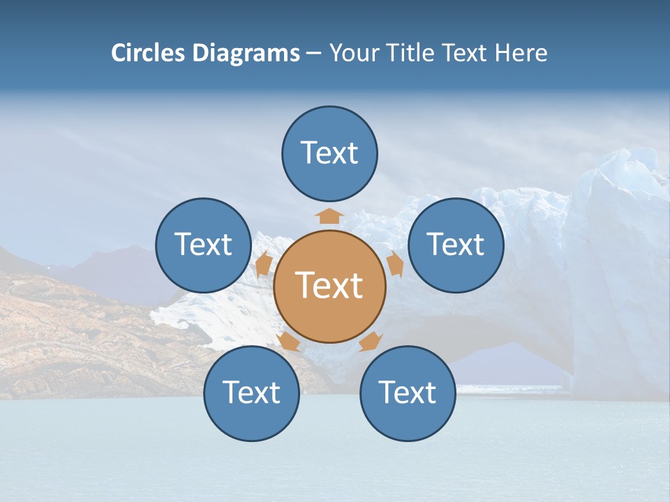 Bridge Of Ice In Perito Moreno Glacier, Patagonia, Argentina. PowerPoint Template