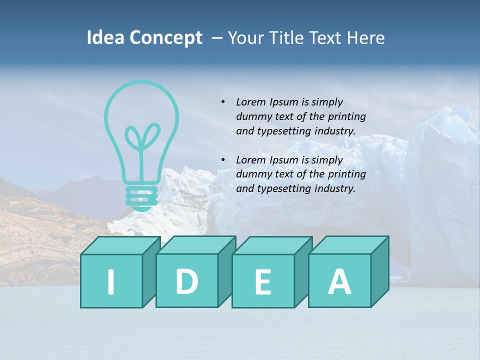 Bridge Of Ice In Perito Moreno Glacier, Patagonia, Argentina. PowerPoint Template