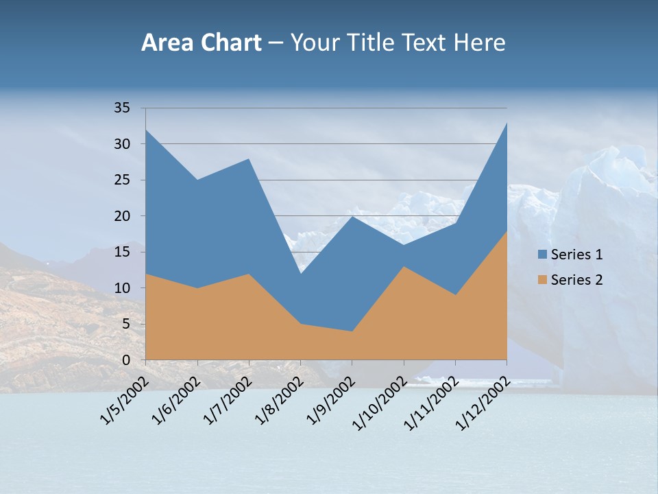 Bridge Of Ice In Perito Moreno Glacier, Patagonia, Argentina. PowerPoint Template