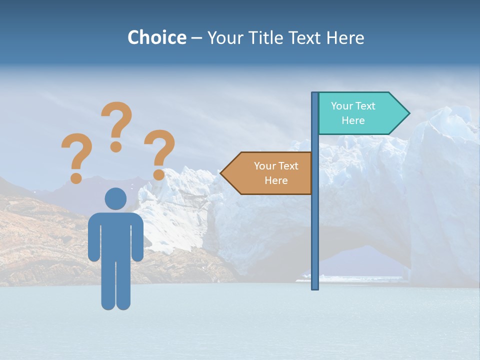 Bridge Of Ice In Perito Moreno Glacier, Patagonia, Argentina. PowerPoint Template