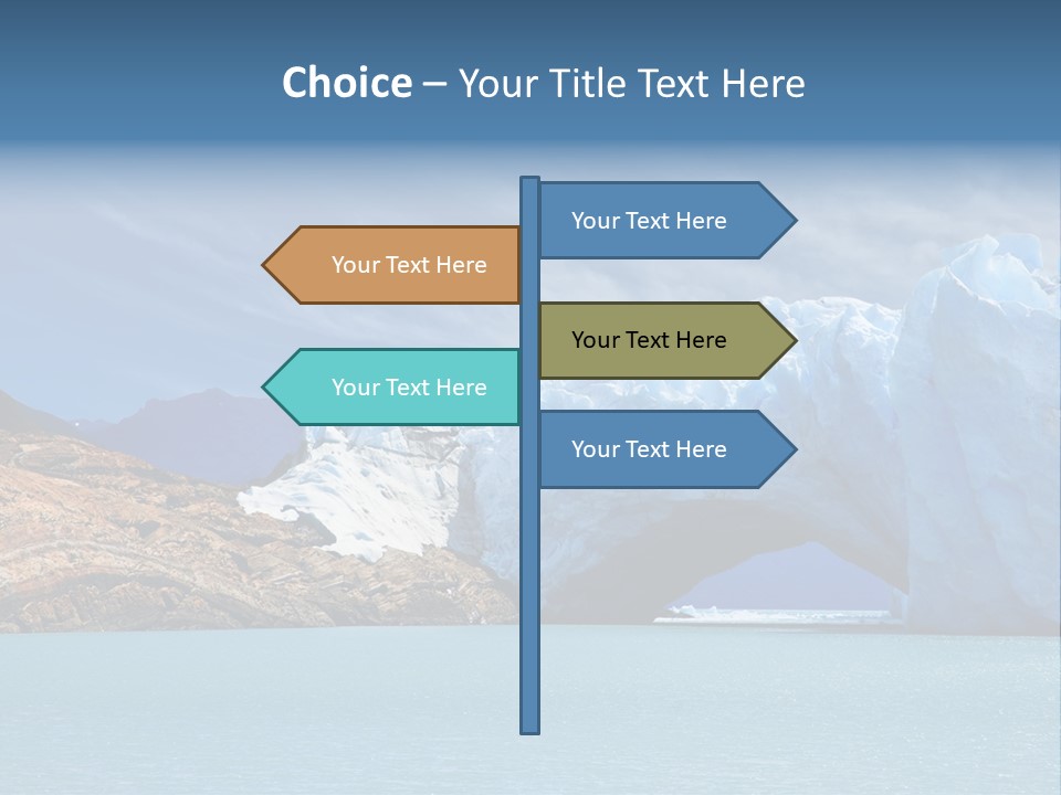 Bridge Of Ice In Perito Moreno Glacier, Patagonia, Argentina. PowerPoint Template