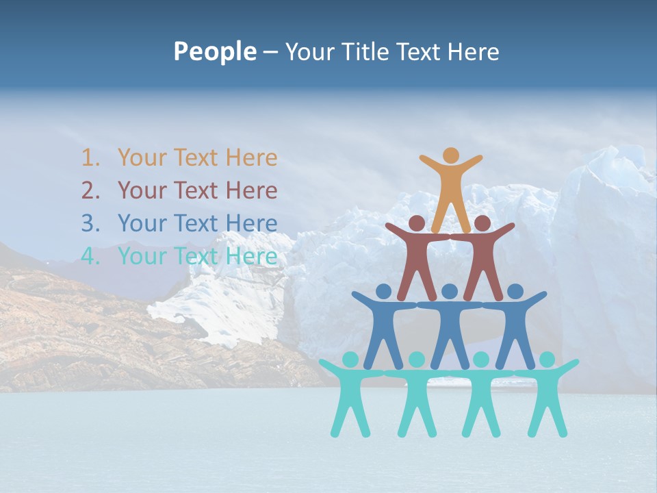 Bridge Of Ice In Perito Moreno Glacier, Patagonia, Argentina. PowerPoint Template