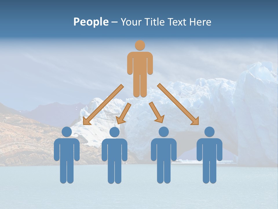 Bridge Of Ice In Perito Moreno Glacier, Patagonia, Argentina. PowerPoint Template