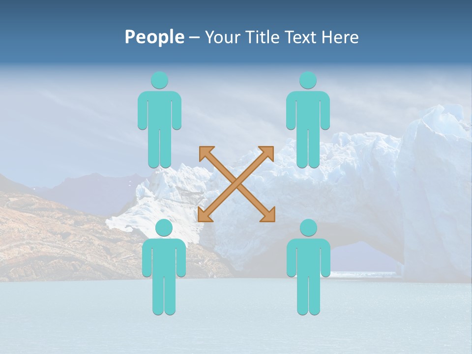 Bridge Of Ice In Perito Moreno Glacier, Patagonia, Argentina. PowerPoint Template