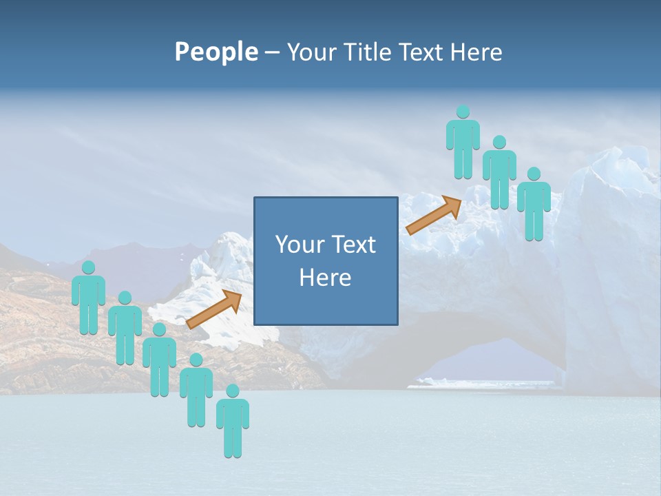 Bridge Of Ice In Perito Moreno Glacier, Patagonia, Argentina. PowerPoint Template