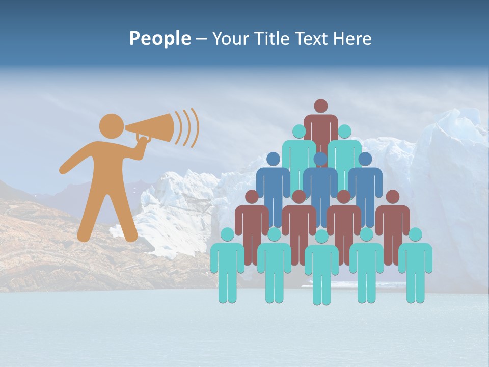 Bridge Of Ice In Perito Moreno Glacier, Patagonia, Argentina. PowerPoint Template