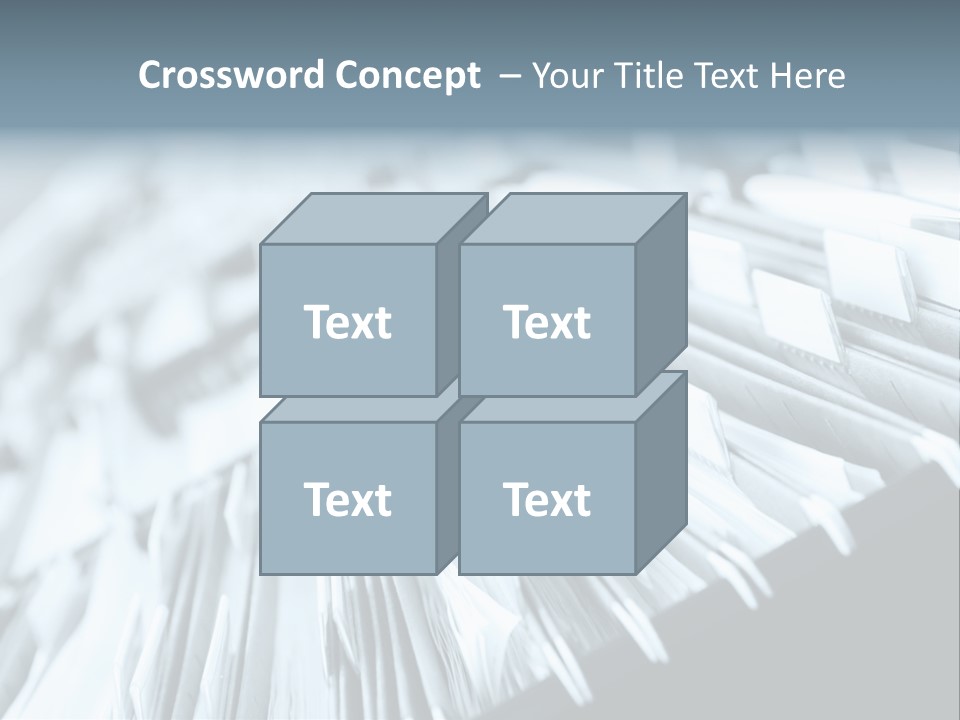 Multiple Rows Of Filing Cabinets In An Office Or Medical Establishment, Overflowing With Files. Narrow Depth Of Field To Emphasize The "Neverending&Q Uot; Feeling PowerPoint Template