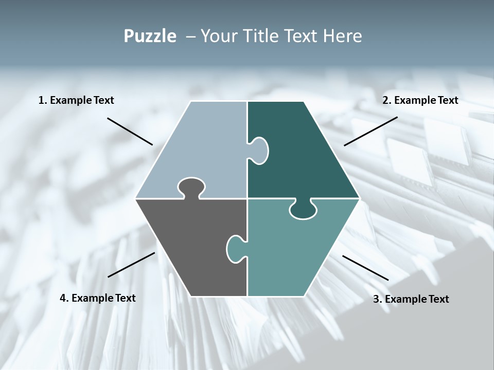 Multiple Rows Of Filing Cabinets In An Office Or Medical Establishment, Overflowing With Files. Narrow Depth Of Field To Emphasize The "Neverending&Q Uot; Feeling PowerPoint Template
